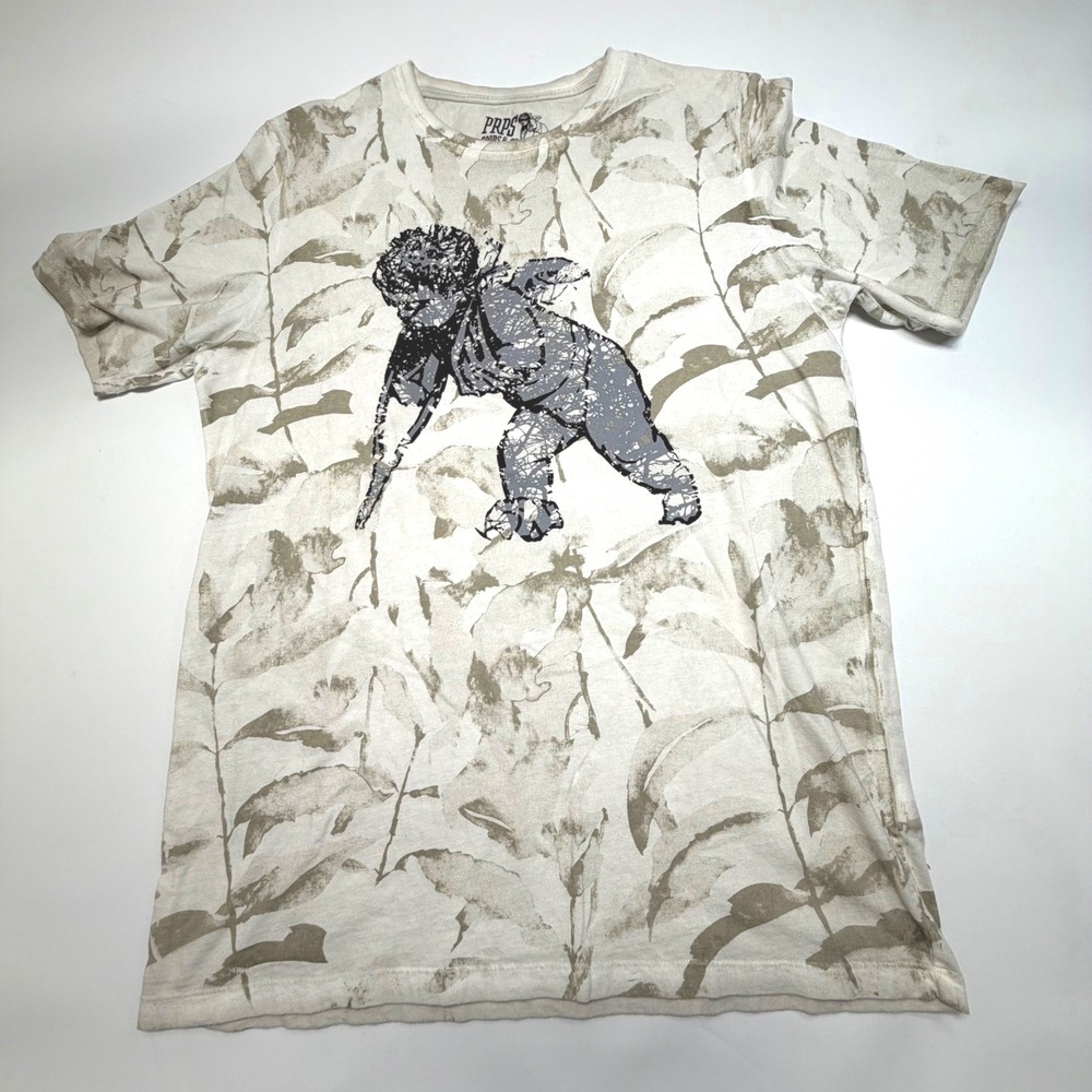 PRPS Goods & Co Graphic T Shirt Large Camo Leaf Print Outdoor Tee - Picture 2 of 8